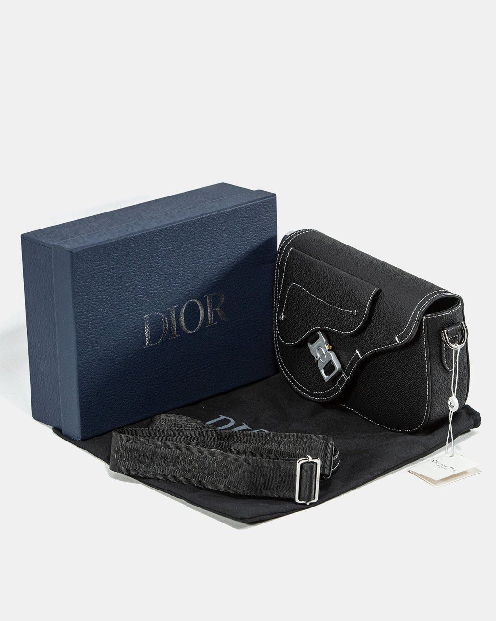DIOR SADDLE MESSENGER BAG IN BLACK