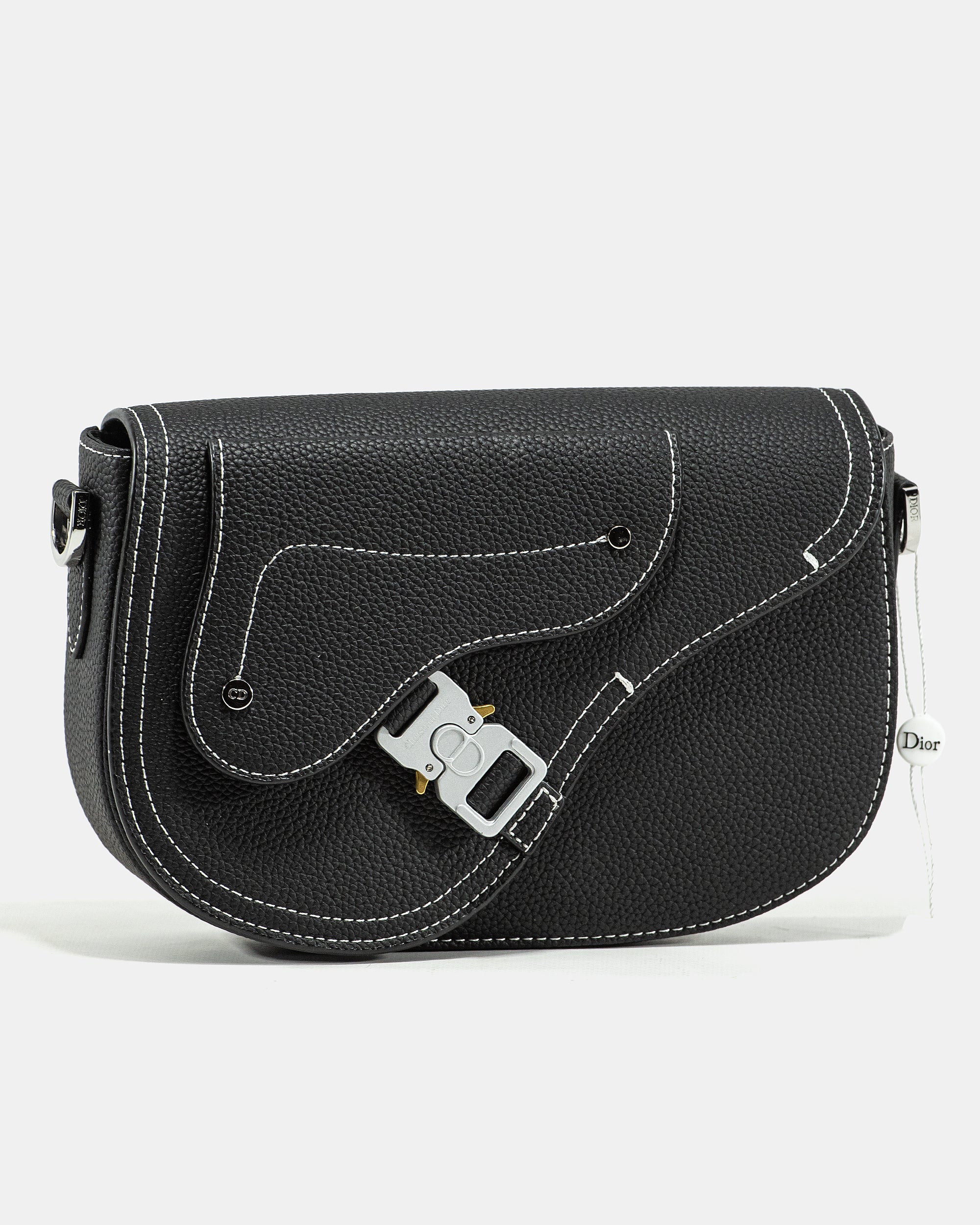DIOR SADDLE MESSENGER BAG IN BLACK