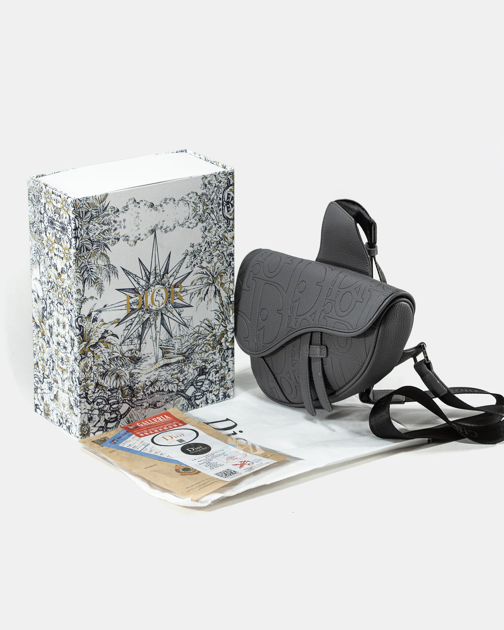 DIOR SADDLE BAG IN GREY