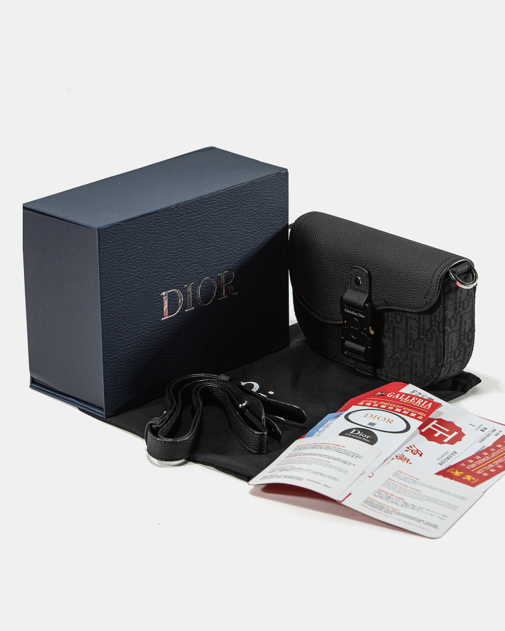 DIOR MINI SADDLE MESSENGER BAG WITH FLAP