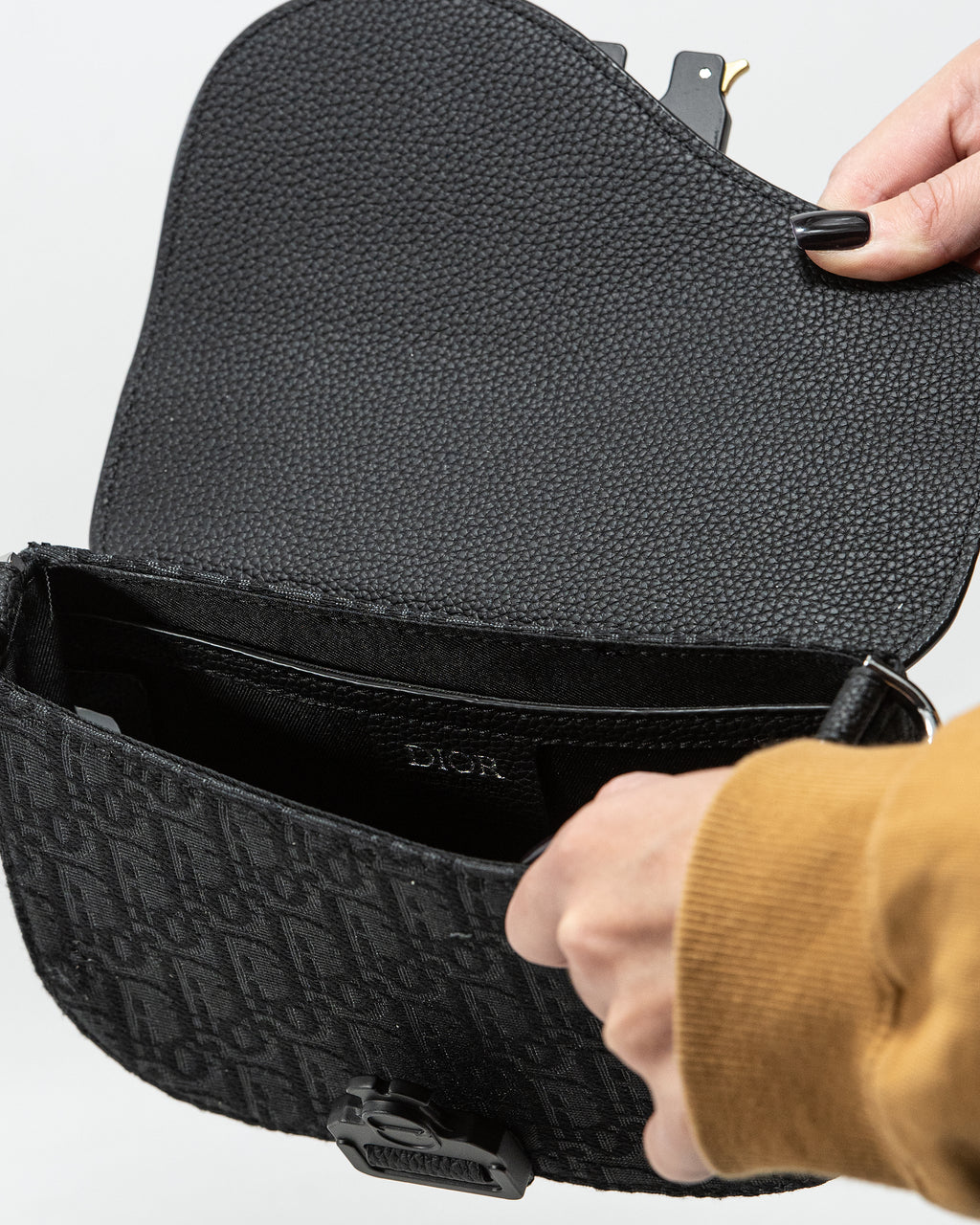 DIOR MINI SADDLE MESSENGER BAG WITH FLAP