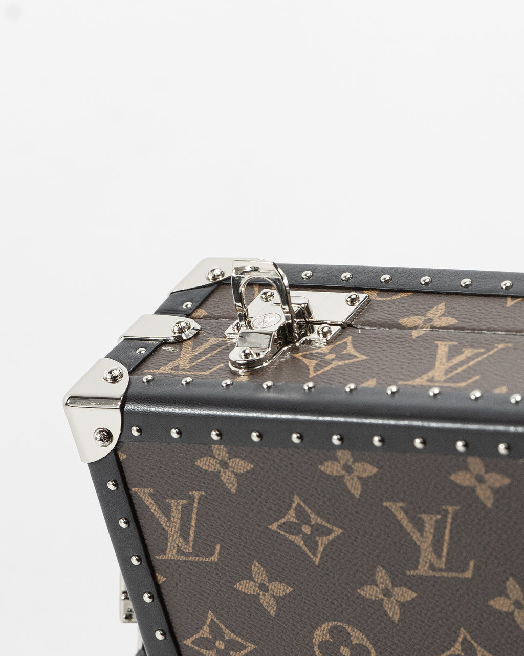 LOUIS VUITTON MONOGRAM ECLIPSE CLUTCH BOX CROSSBODY BAG IN MACASSAR