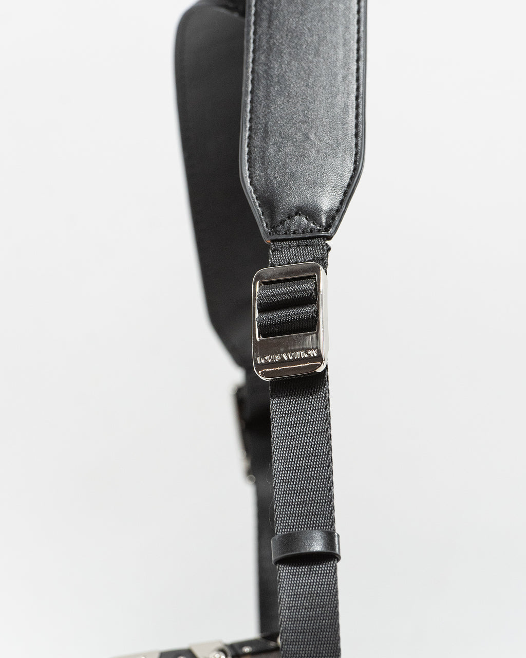 LOUIS VUITTON MONOGRAM ECLIPSE CLUTCH BOX CROSSBODY BAG IN MACASSAR