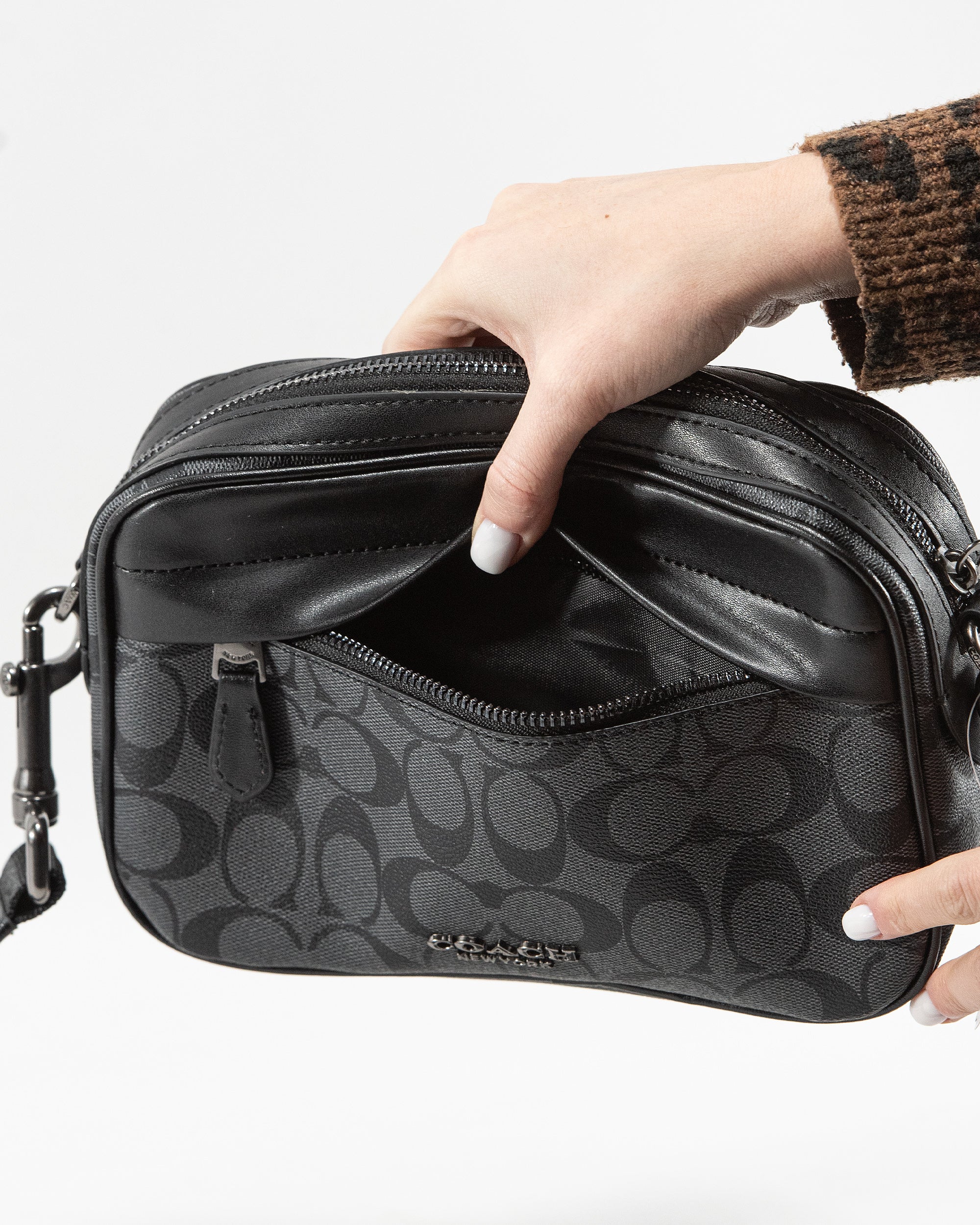 COACH GRAHAM CROSSBODY IN BLACK CANVAS