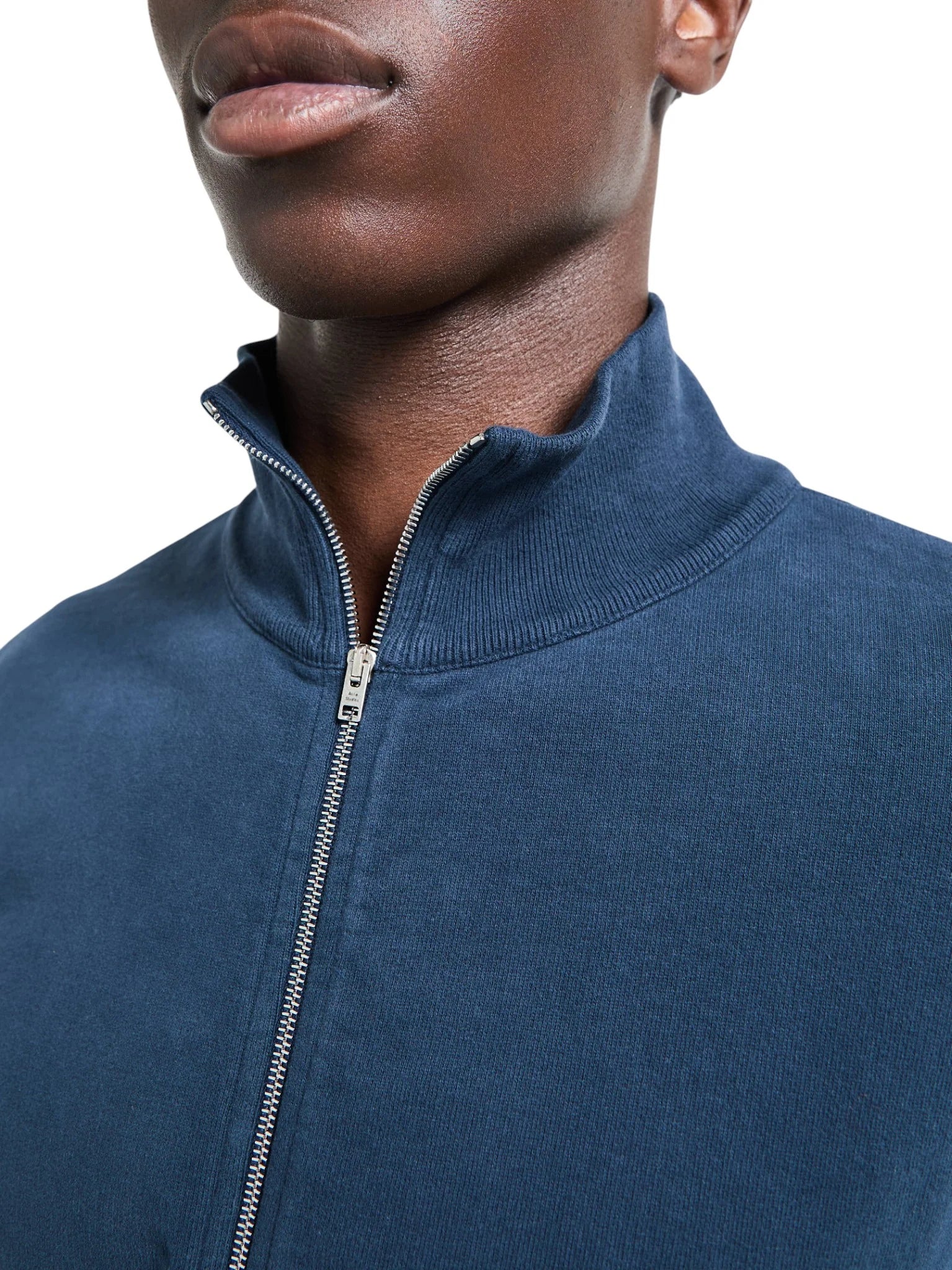 ACNE STUDIOS ZIP-UP SWEATSHIRT DEEP BLUE