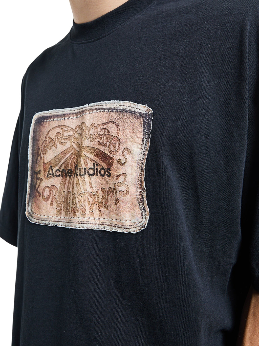 ACNE STUDIOS FLORAGATAN 13 LOGO T-SHIRT FADED BLACK