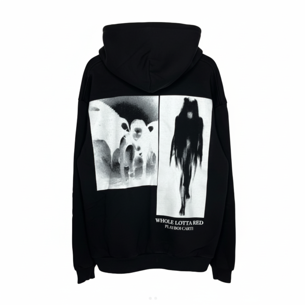PLAYBOI CARTI "WHOLE LOTTA RED" GHOST ZIP-UP HOODIE