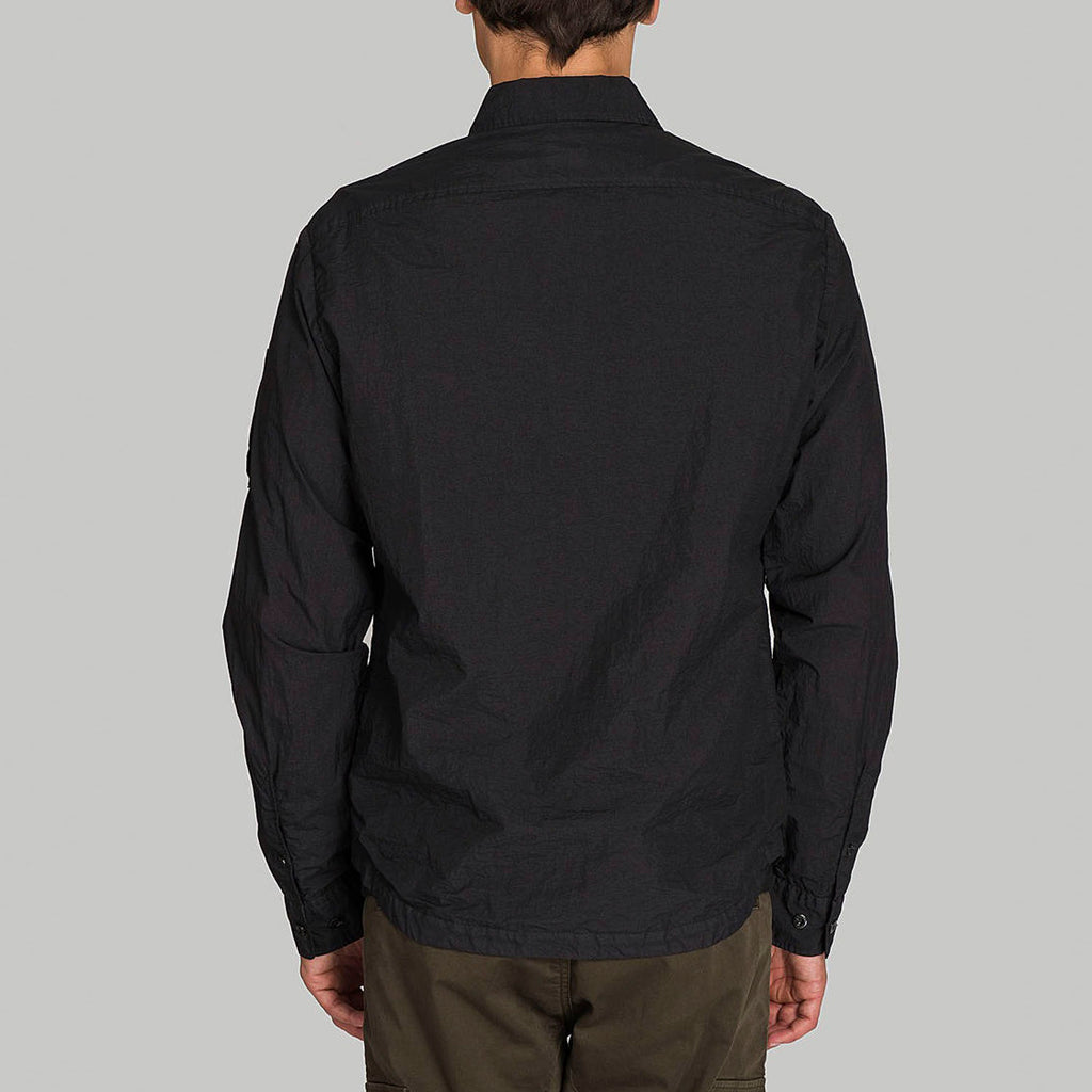 C.P. COMPANY NYLON OVERSHIRT IN BLACK