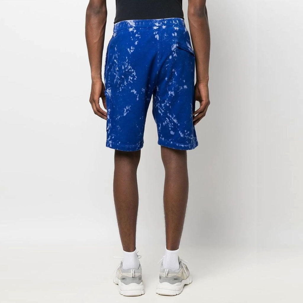 STONE ISLAND OFF DYE SHORTS IN BLUE