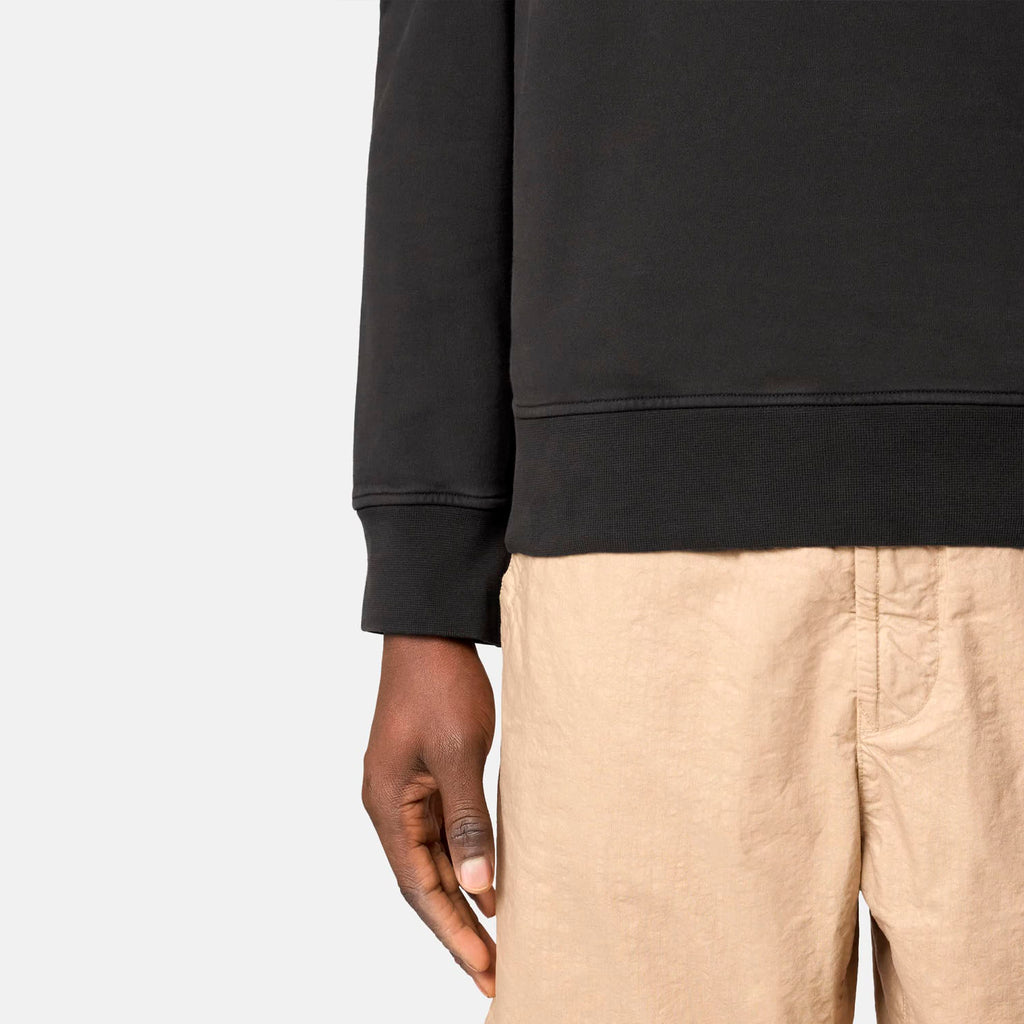 STONE ISLAND ZIP SWEATSHIRT IN BLACK