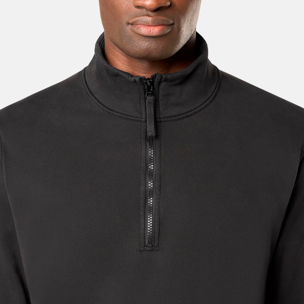 STONE ISLAND ZIP SWEATSHIRT IN BLACK