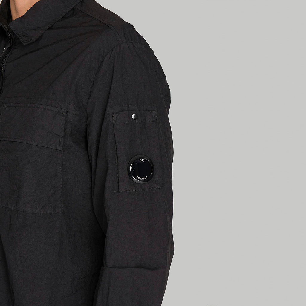 C.P. COMPANY NYLON OVERSHIRT IN BLACK