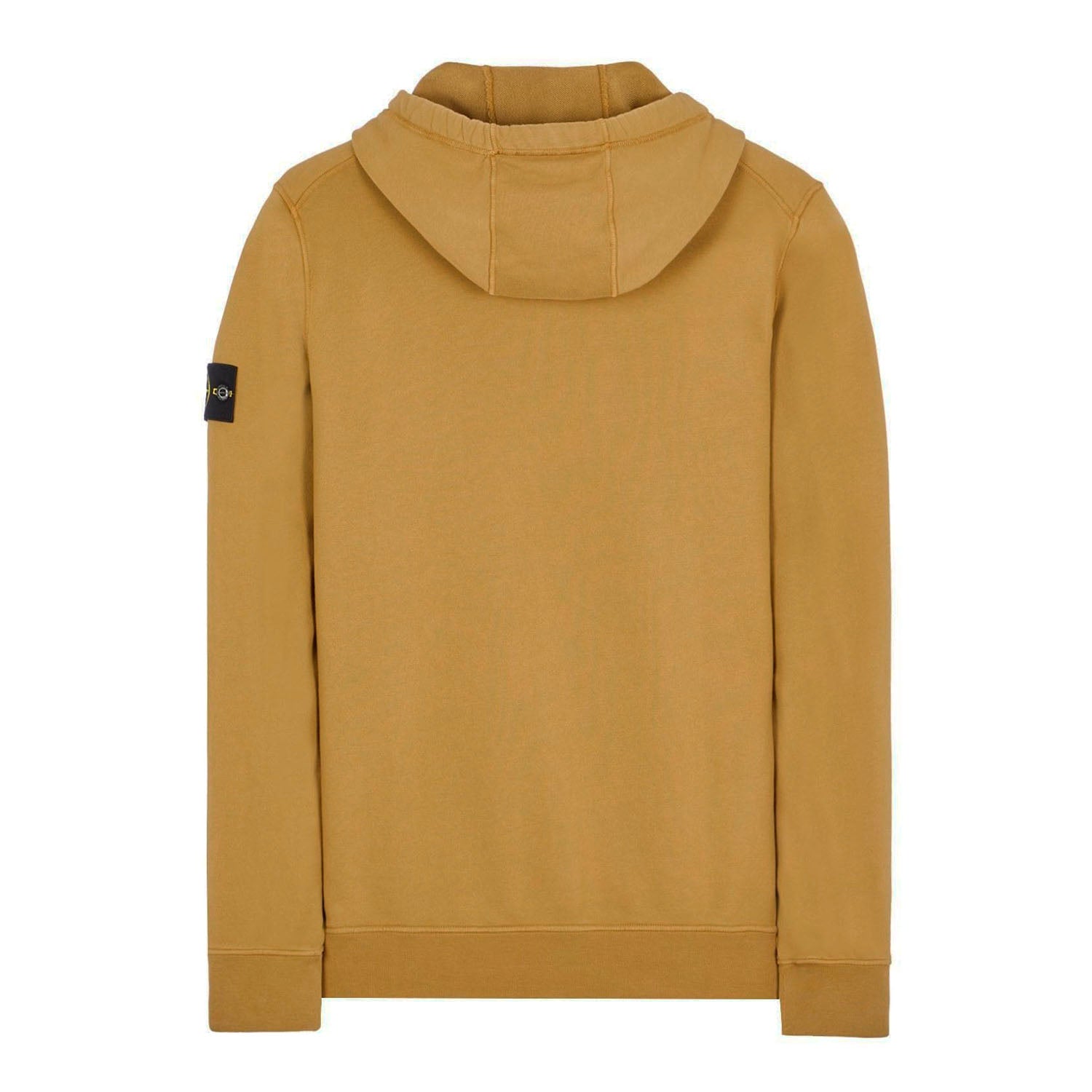 STONE ISLAND ZIP-UP HOODIE IN ORANGE