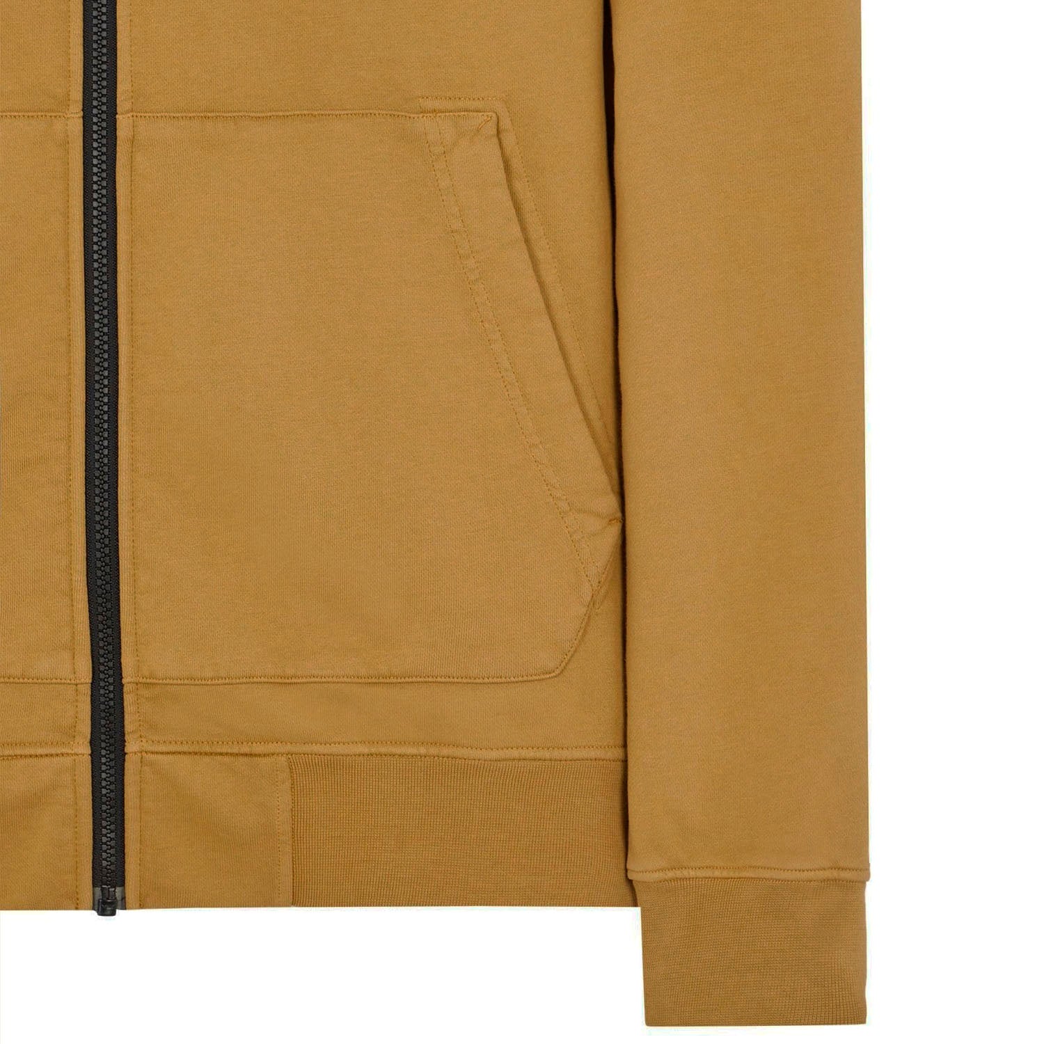 STONE ISLAND ZIP-UP HOODIE IN ORANGE