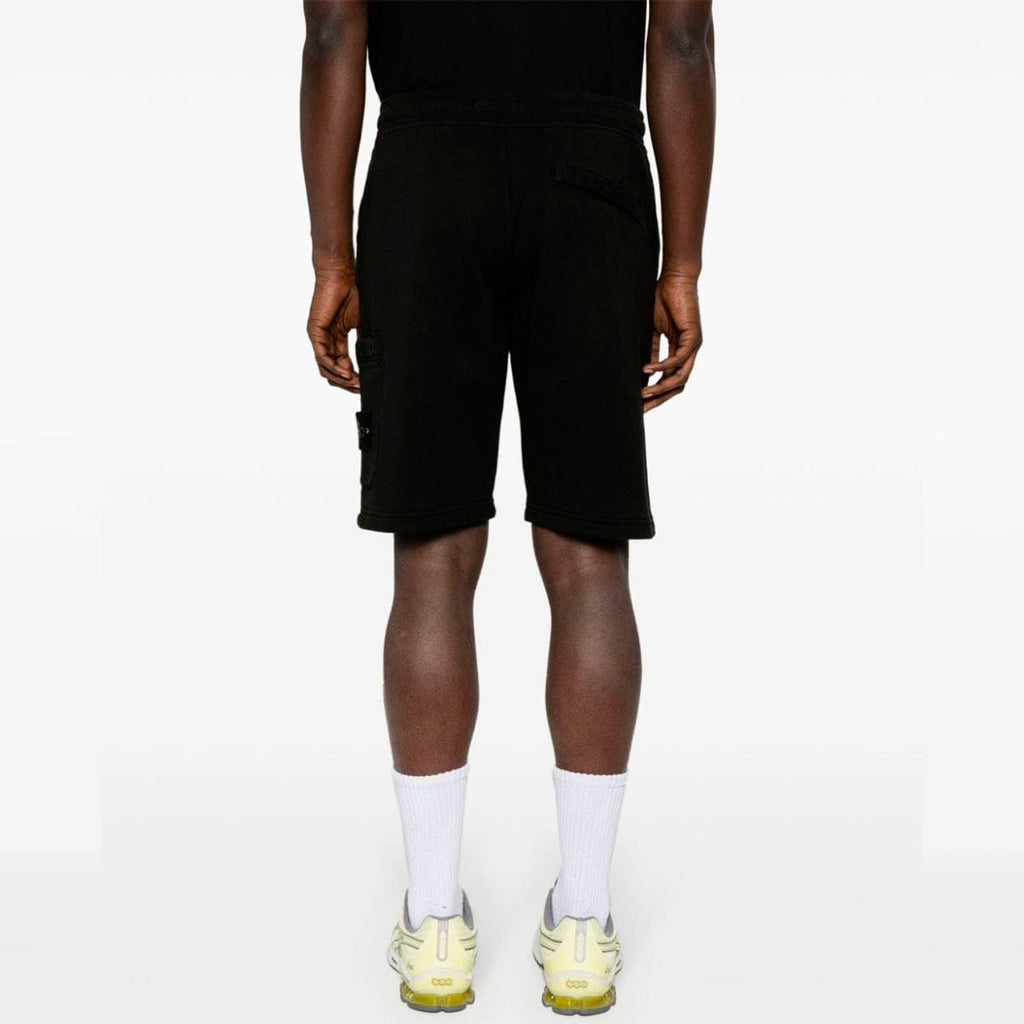 STONE ISLAND COTTON TRACK SHORTS “BLACK”