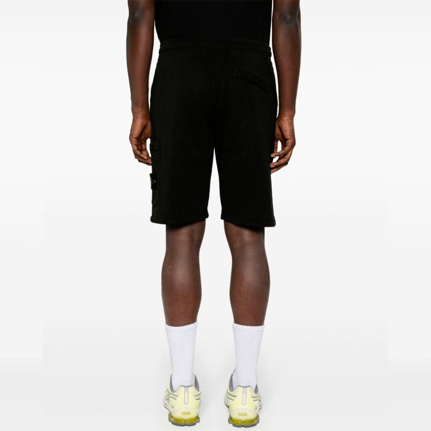 STONE ISLAND COTTON TRACK SHORTS “BLACK”