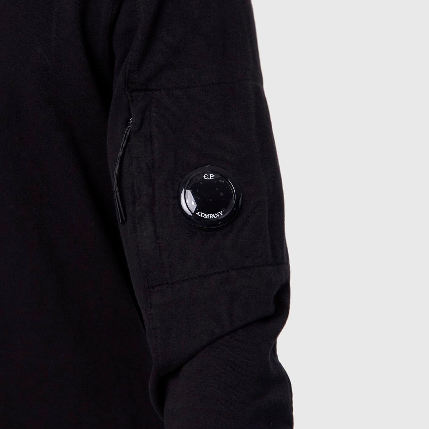 C.P. COMPANY GOGGLE-LOGO CREWNECK SWEATSHIRT IN BLACK