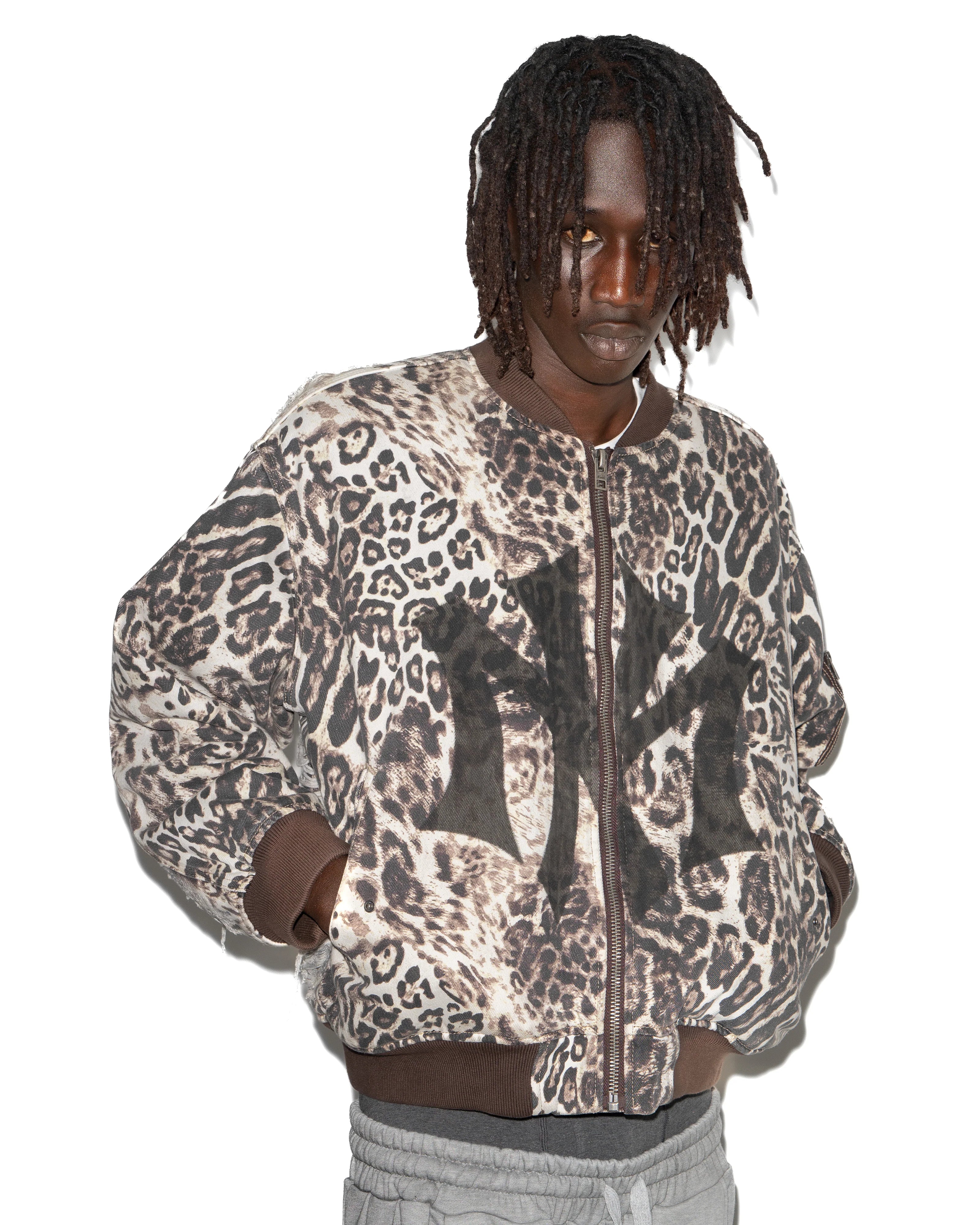 MOWALOLA X KSUBI TRASHED BOMBER CHEETAH