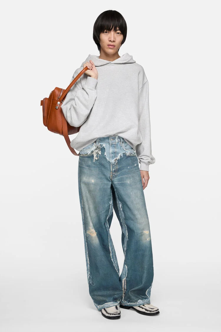 ACNE STUDIOS TROMPE-L'OEIL DISTRESSED 1981 JEANS MID BLUE
