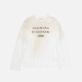 ACNE STUDIOS SPRAYED 1996 LOGO LONGSLEEVE IN DUSTY WHITE