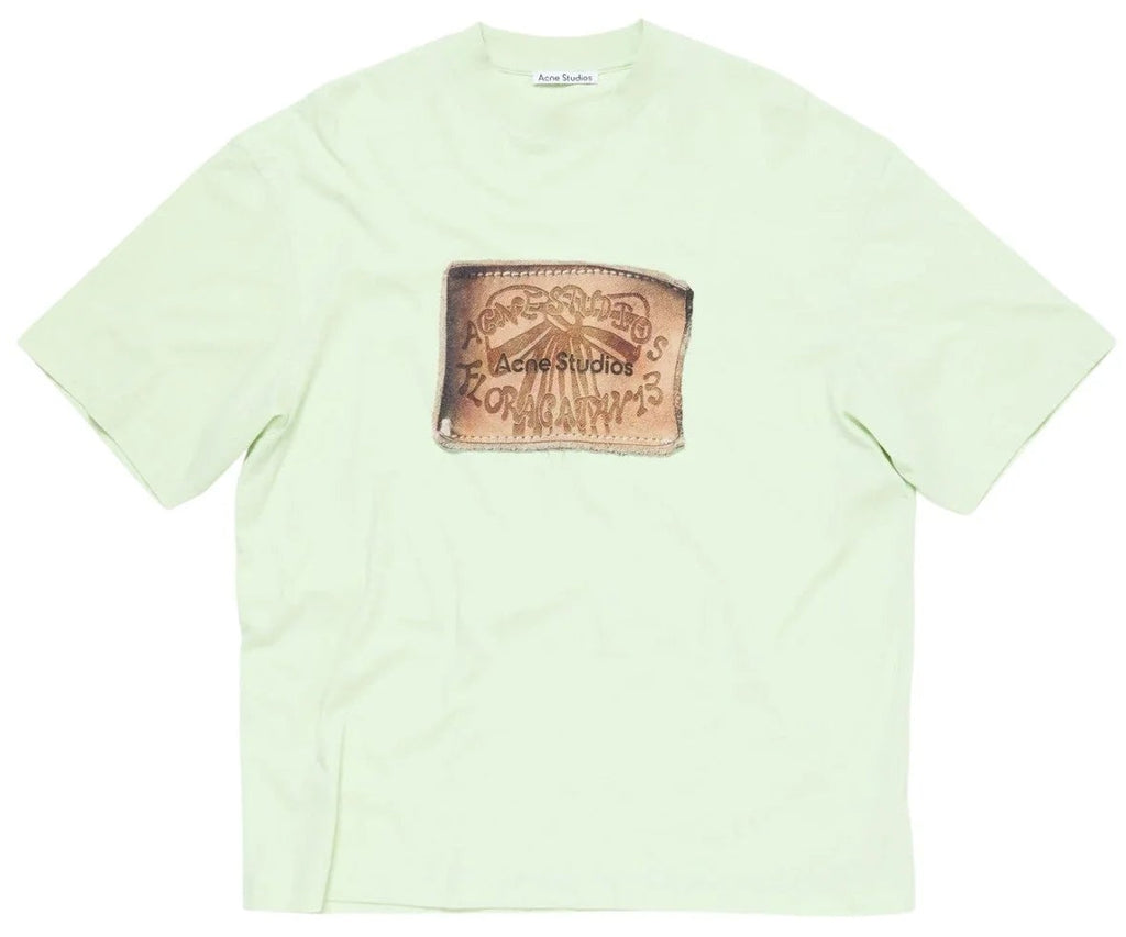 ACNE STUDIOS FLORAGATAN 13 LOGO T-SHIRT PISTACHIO GREEN