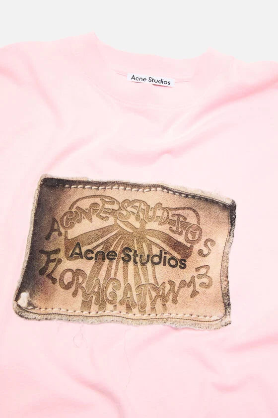 ACNE STUDIOS FLORAGATAN 13 LOGO T-SHIRT BABY PINK