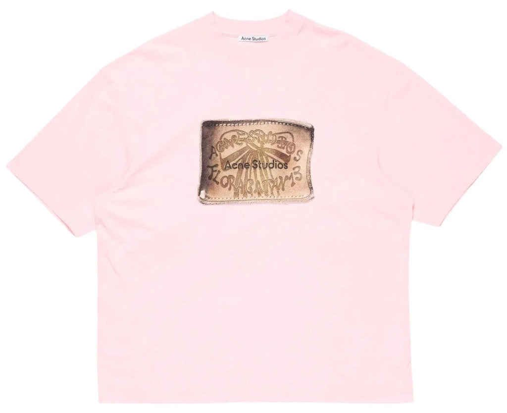 ACNE STUDIOS FLORAGATAN 13 LOGO T-SHIRT BABY PINK