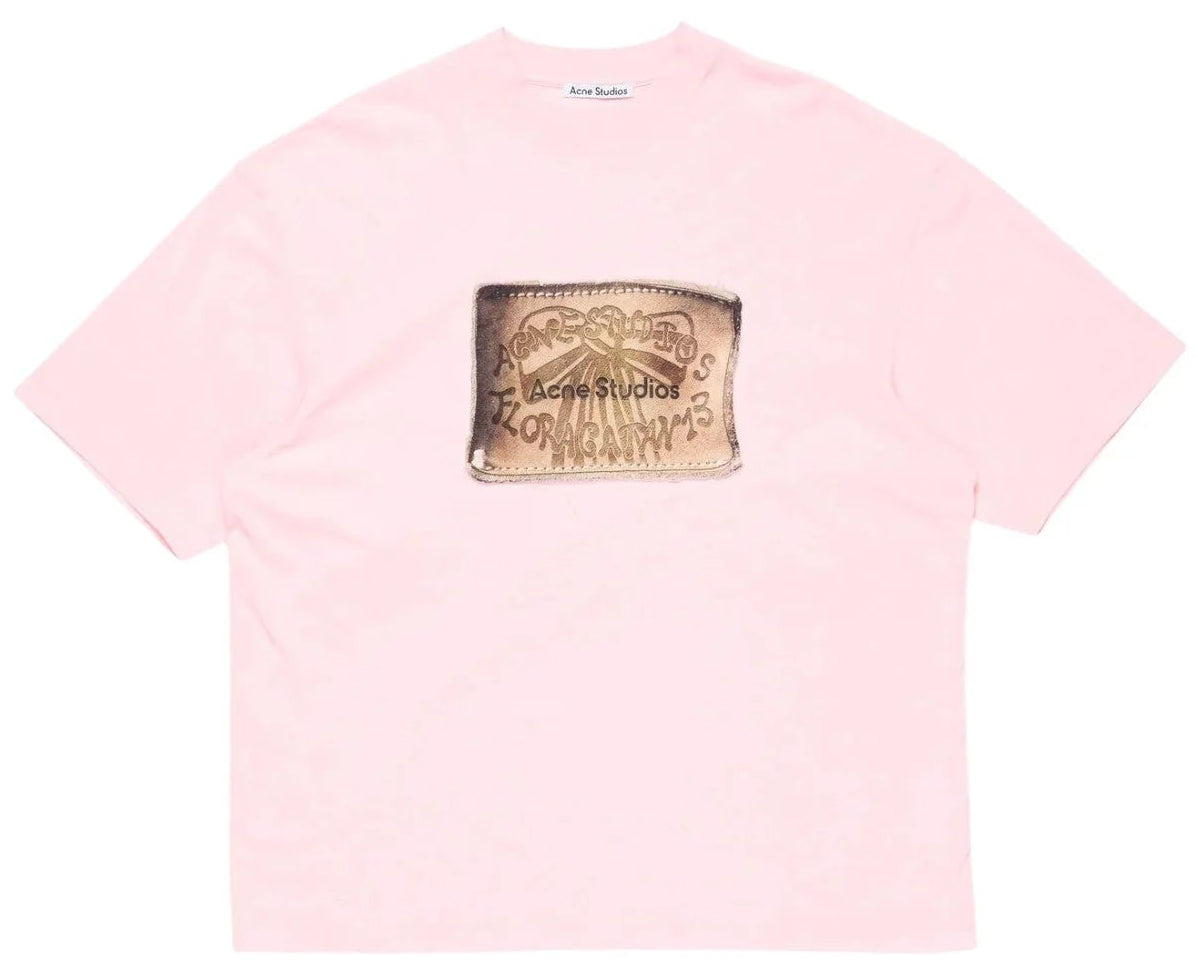ACNE STUDIOS FLORAGATAN 13 LOGO T-SHIRT BABY PINK