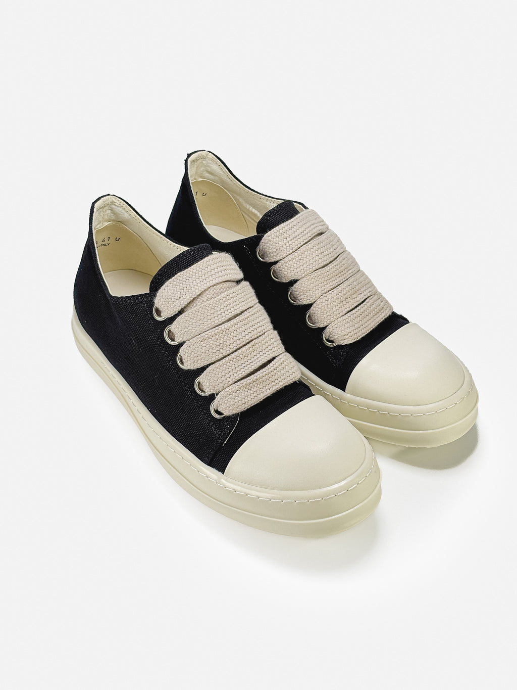 RICK OWENS DRKSHDW JUMBO LACE DENIM LOW 'BLACK MILK'