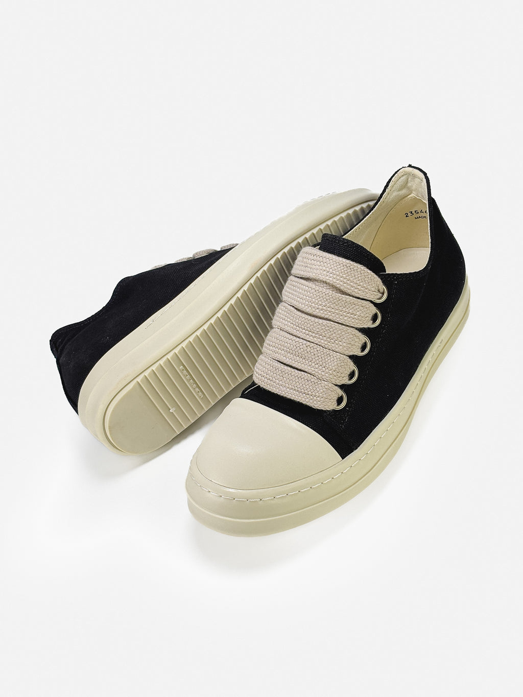 RICK OWENS DRKSHDW JUMBO LACE DENIM LOW 'BLACK MILK'