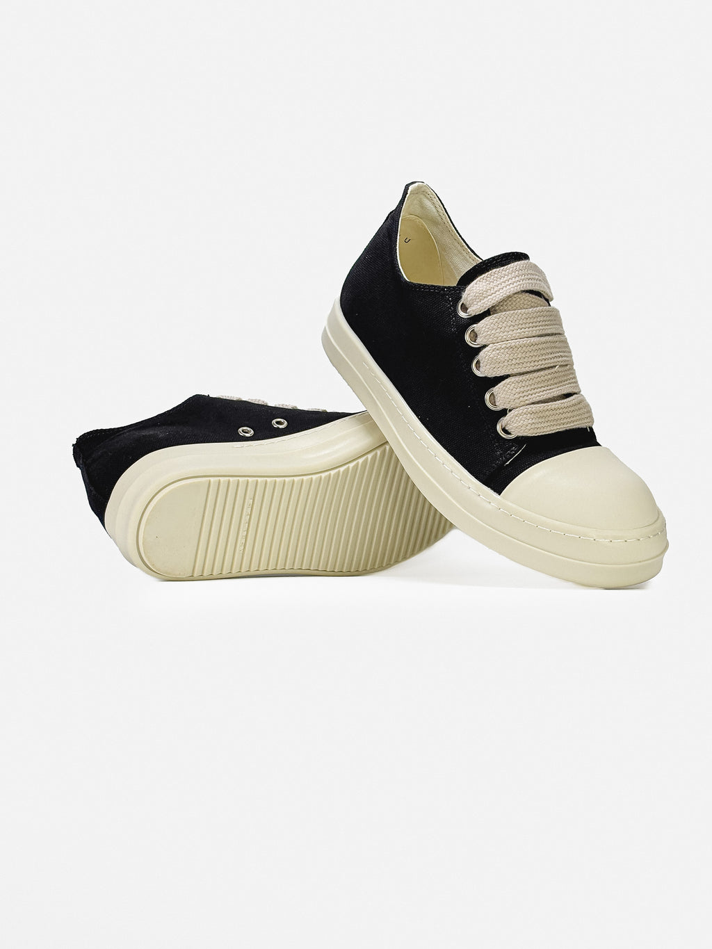 RICK OWENS DRKSHDW JUMBO LACE DENIM LOW 'BLACK MILK'