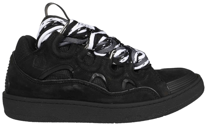 LANVIN CURB SNEAKERS BLACK ROPE LACES MIX