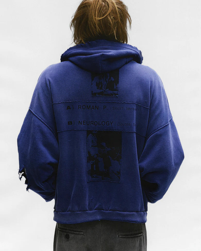 ENFANTS RICHES DÉPRIMÉS SOVIET ARCTIC ASSEMBLAGE ZIP HOODIE  IN SPRUCE BLUE