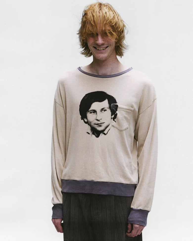 ENFANTS RICHES DÉPRIMÉS ROMAN P. LS T-SHIRT IN BEIGE / BROWN