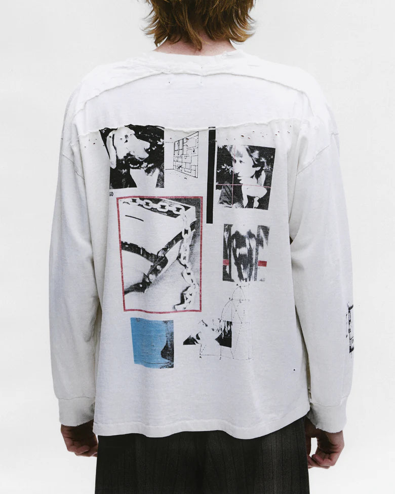 ENFANTS RICHES DÉPRIMÉS MODULAR LS T-SHIRT IN VINTAGE WHITE