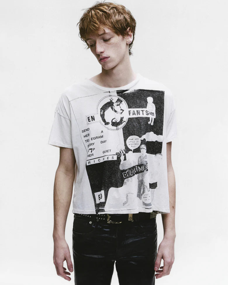 ENFANTS RICHES DÉPRIMÉS KEEP HER QUIET T-SHIRT IN FADED WHITE