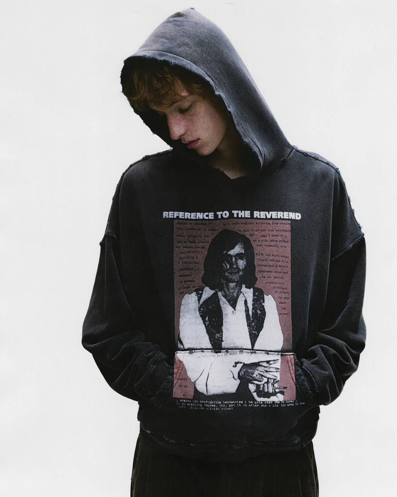 ENFANTS RICHES DÉPRIMÉS REVEREND HOODIE IN SUN FADED BLACK