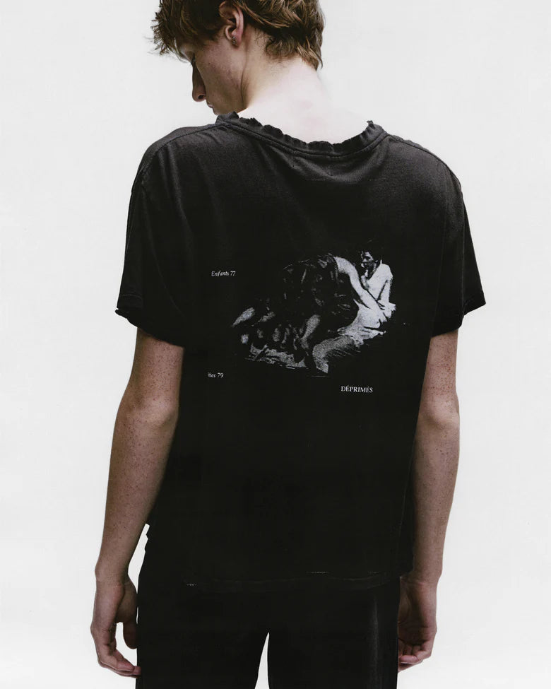 ENFANTS RICHES DÉPRIMÉS DANS LA PENDAISON T-SHIRT INANTIQUE BLACK