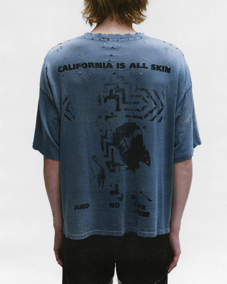 ENFANTS RICHES DÉPRIMÉS REVEREND T-SHIRT IN THRASHED TEAL