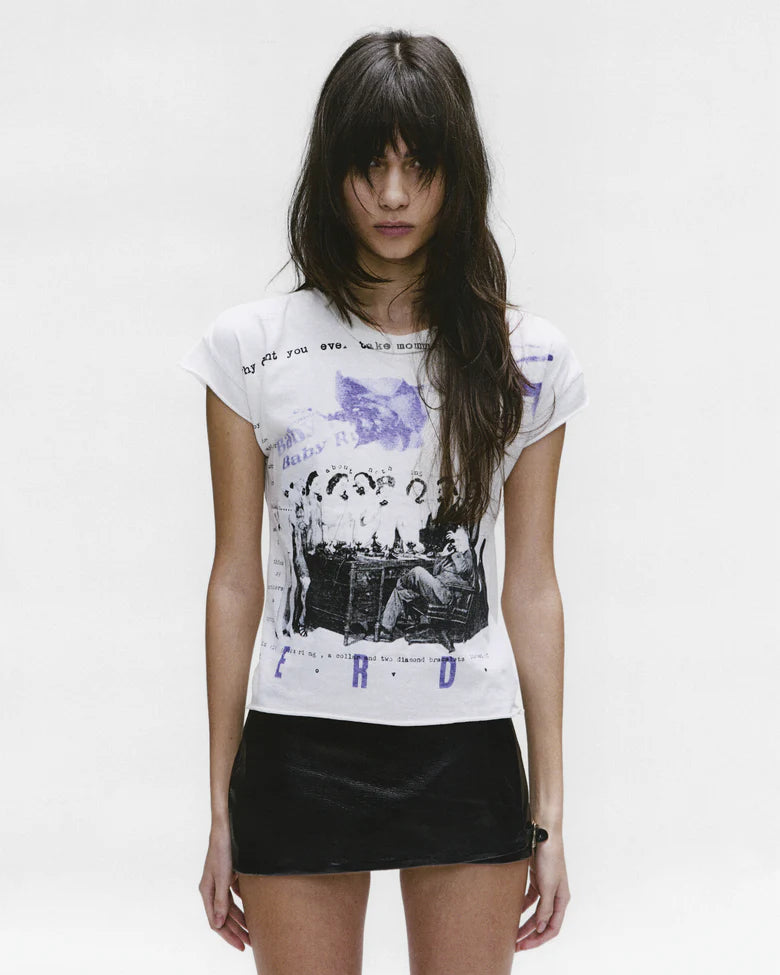 ENFANTS RICHES DÉPRIMÉS TAKE MOMMY OUT T-SHIRT IN FADED WHITE