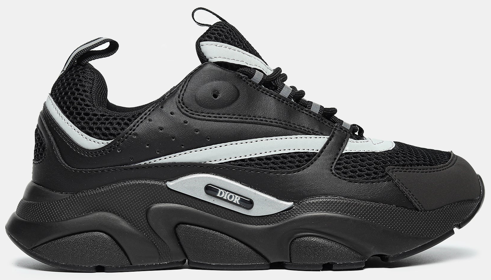 DIOR B22 SNEAKER IN 'BLACK REFLECTIVE'