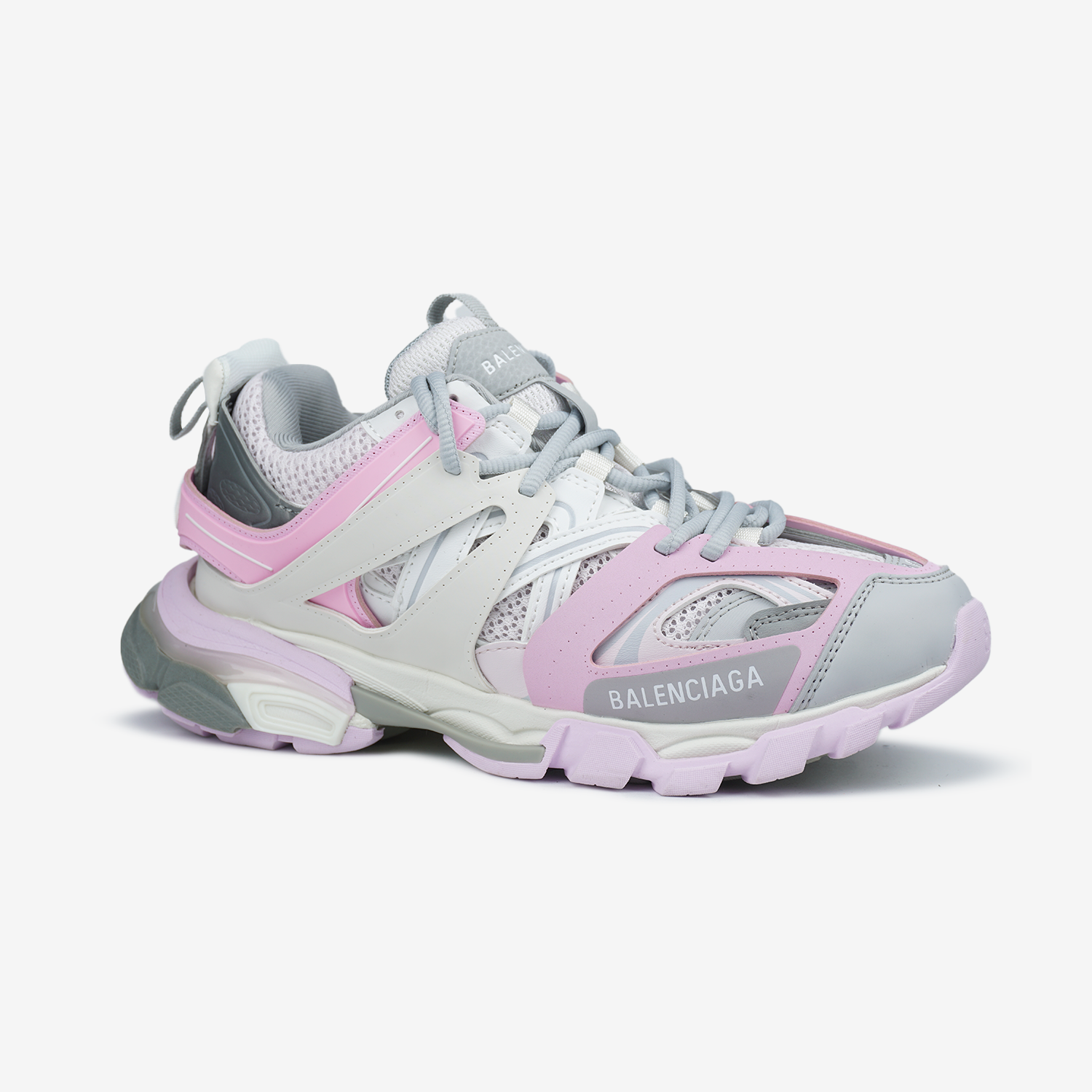 BALENCIAGA TRACK SNEAKER IN GREY/PINK