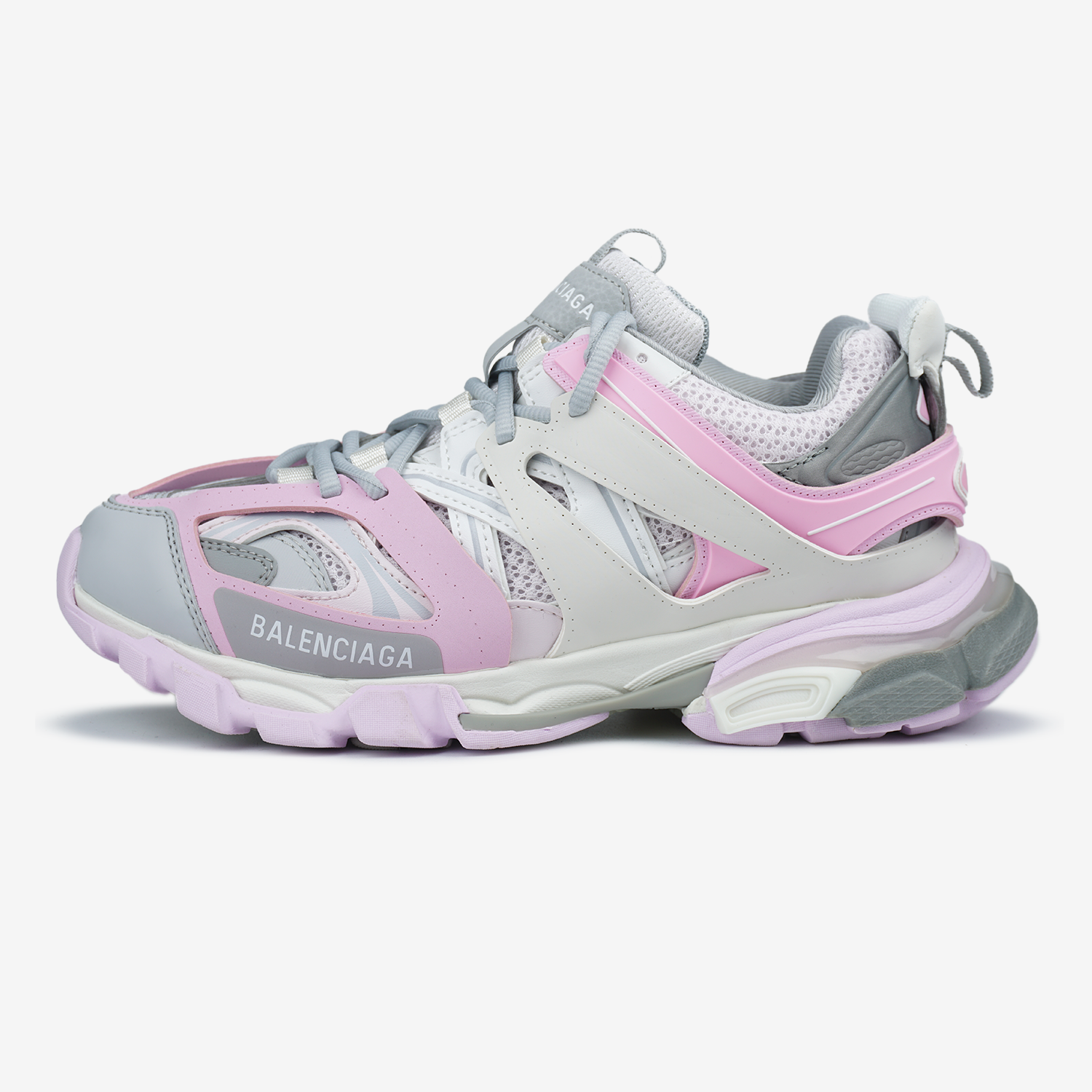 BALENCIAGA TRACK SNEAKER IN GREY/PINK