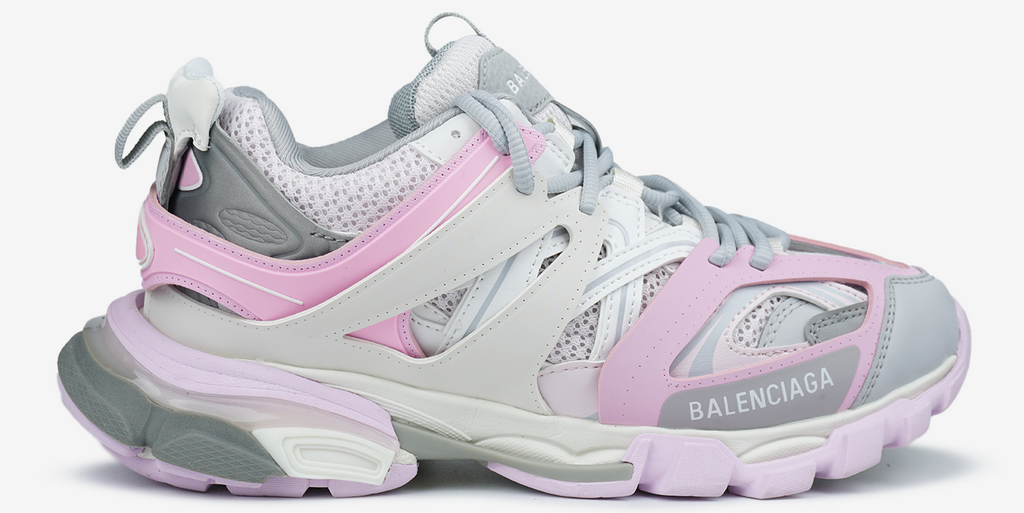 BALENCIAGA TRACK SNEAKER IN GREY/PINK