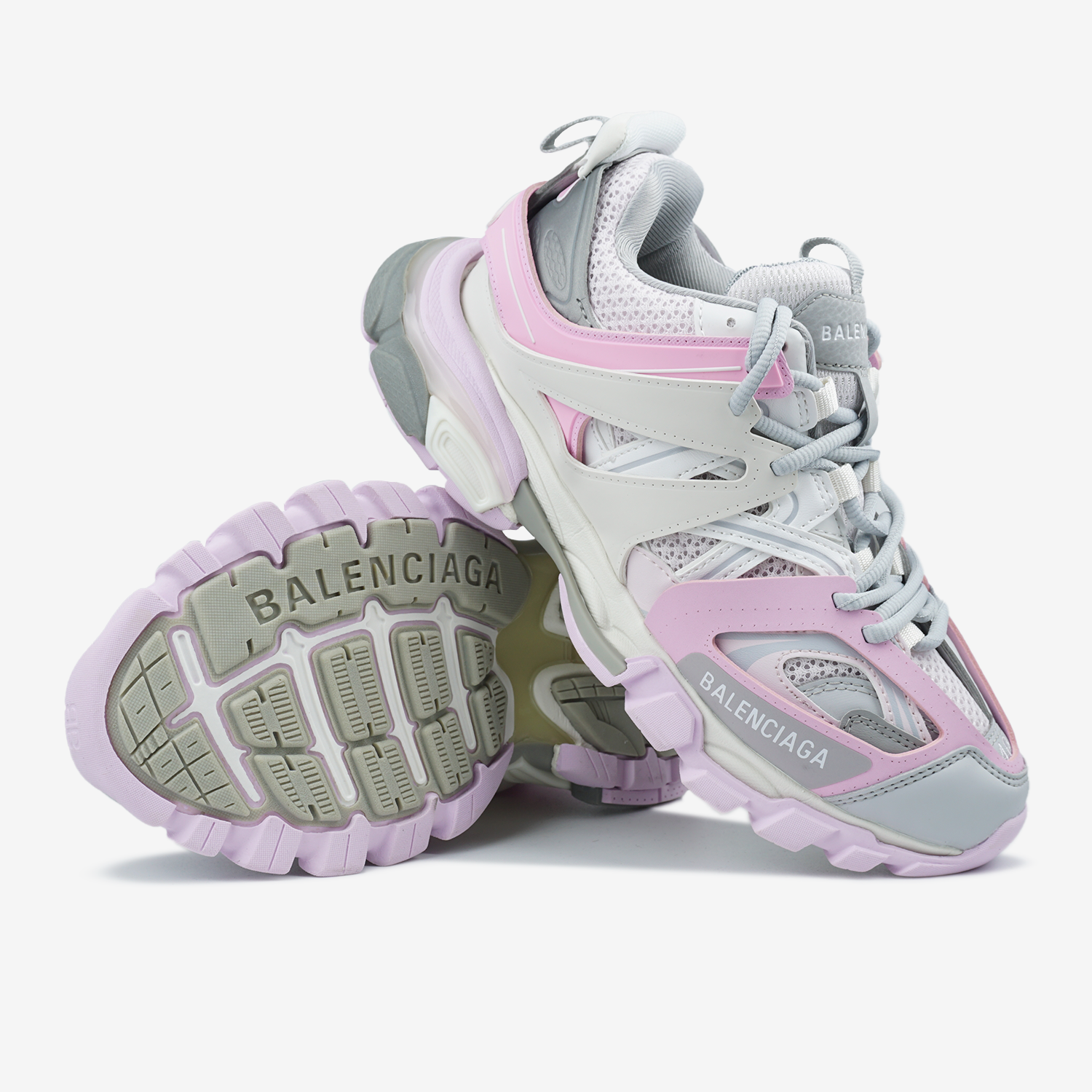 BALENCIAGA TRACK SNEAKER IN GREY/PINK