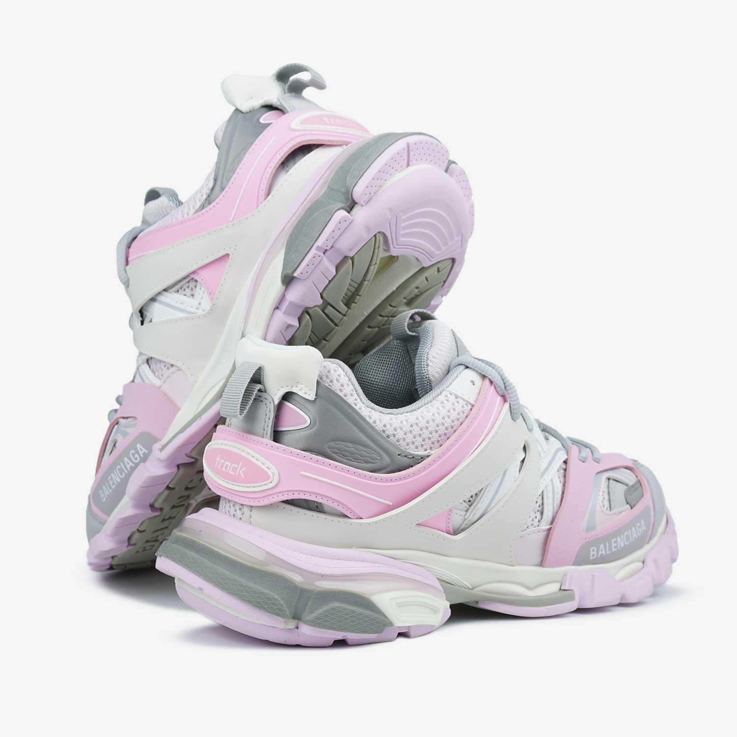 BALENCIAGA TRACK SNEAKER IN GREY/PINK