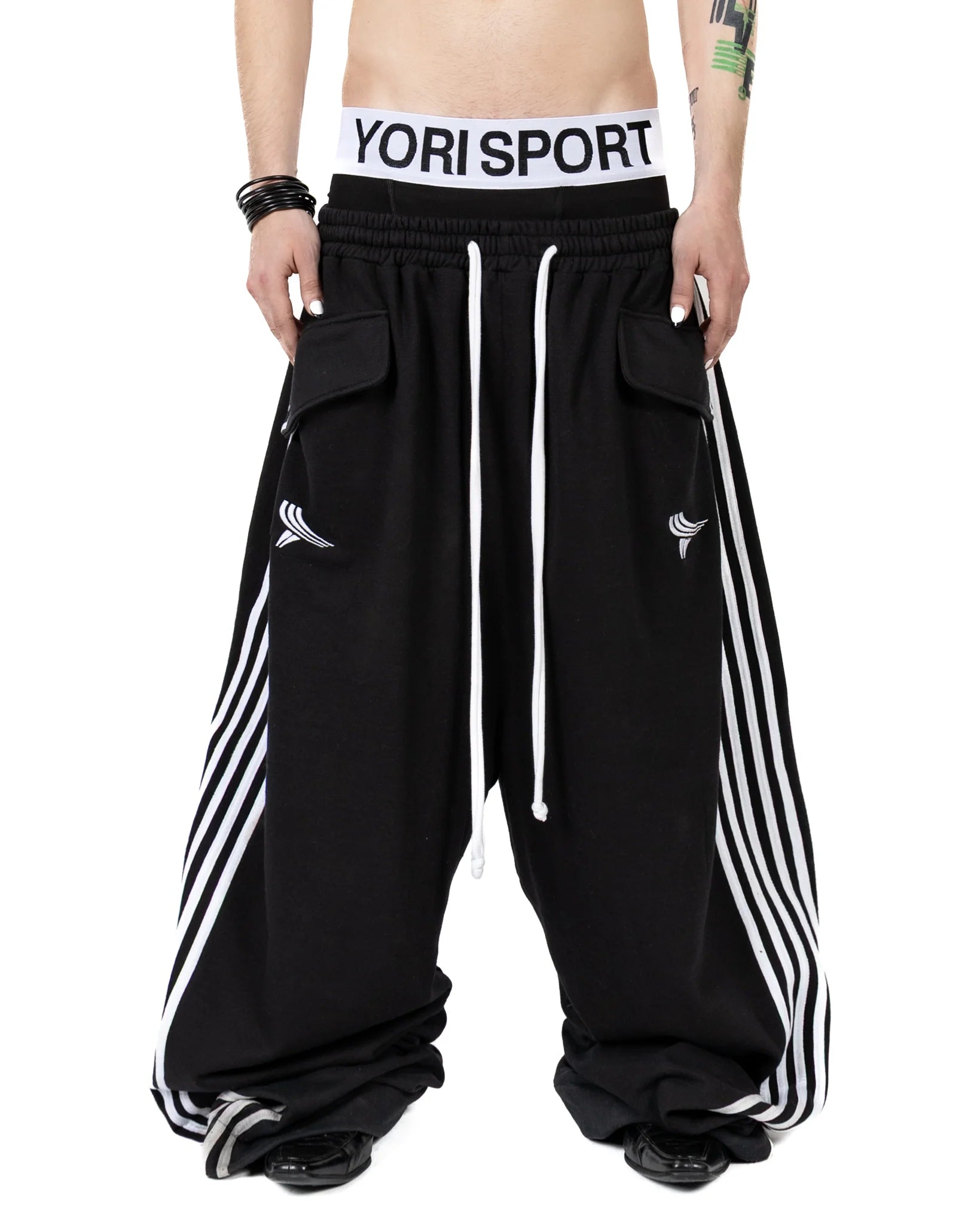 YORI SPORT DOUBLE LOGO 5-STRIPE SWEATPANT
