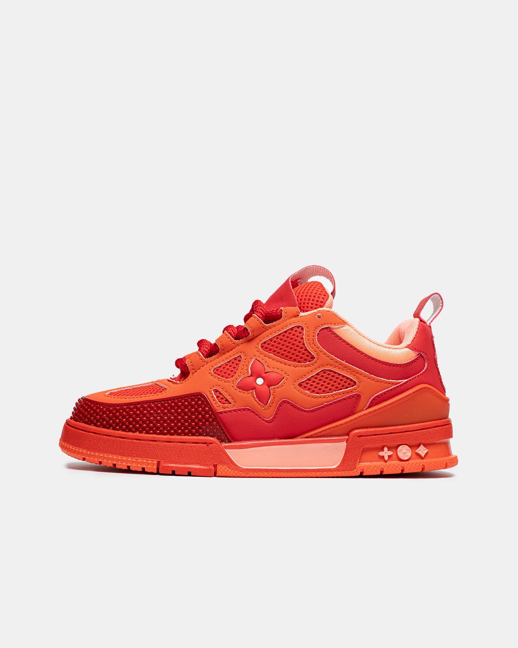 LOUIS VUITTON SKATE SNEAKER IN “RED MIX ORANGE COWHIDE”