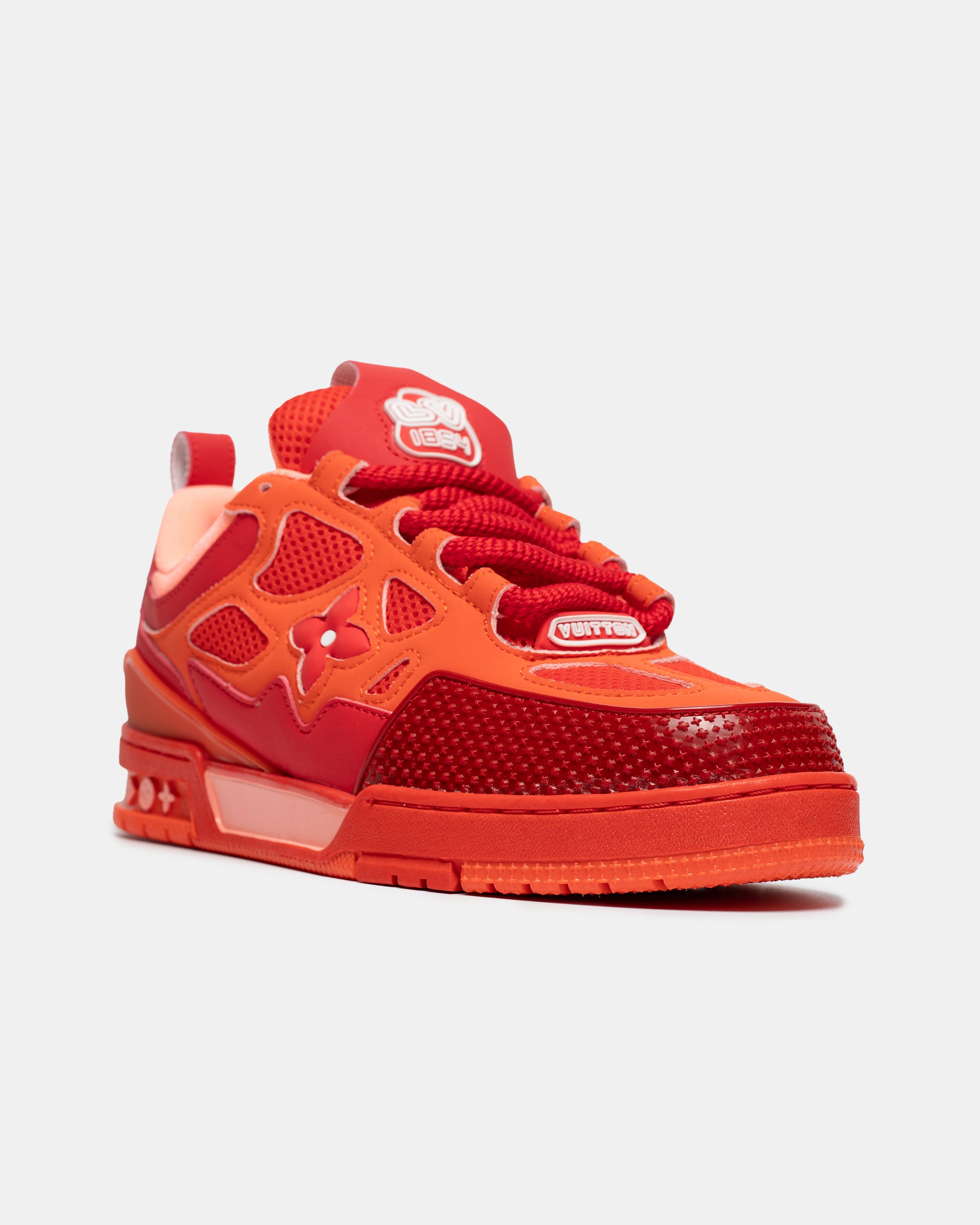 LOUIS VUITTON SKATE SNEAKER IN “RED MIX ORANGE COWHIDE”