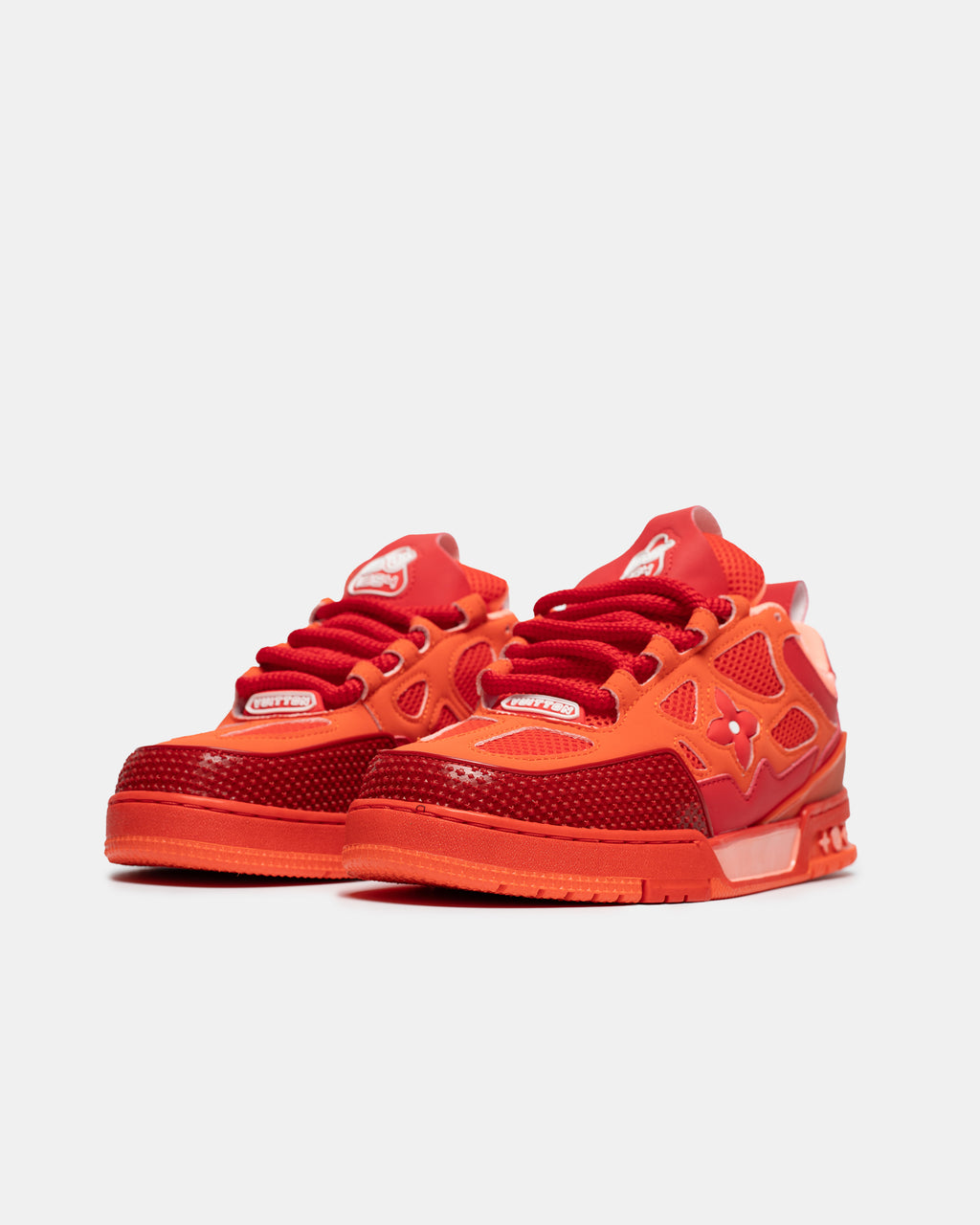 LOUIS VUITTON SKATE SNEAKER IN “RED MIX ORANGE COWHIDE”